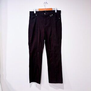 SIMON CHANG Brown Stretch Pants Tailored Office Casual Workwear | Size 12 *